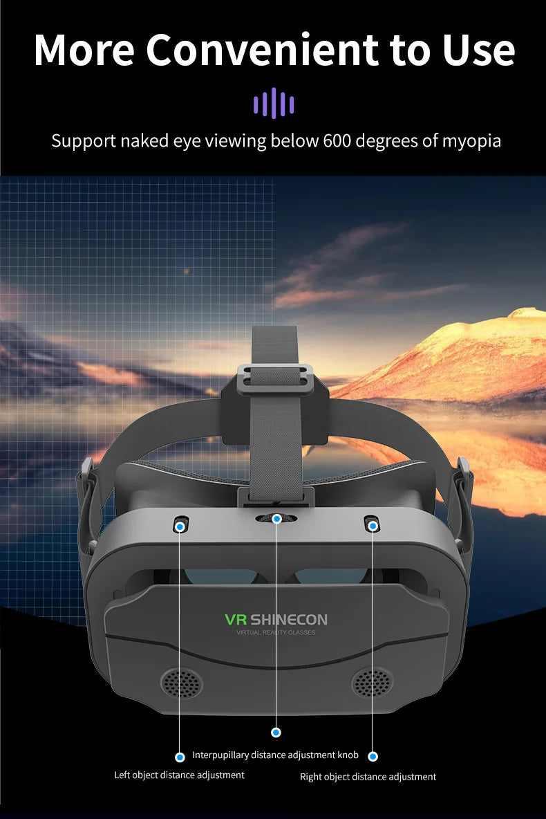 3D Virtual Reality VR Glasses Headset Devices Helmet Lenses Goggles Smart For Smartphones Phone Cell Mobile Game Viar Viewer Set