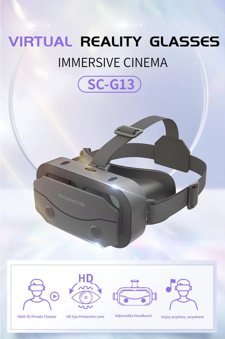 3D Virtual Reality VR Glasses Headset Devices Helmet Lenses Goggles Smart For Smartphones Phone Cell Mobile Game Viar Viewer Set