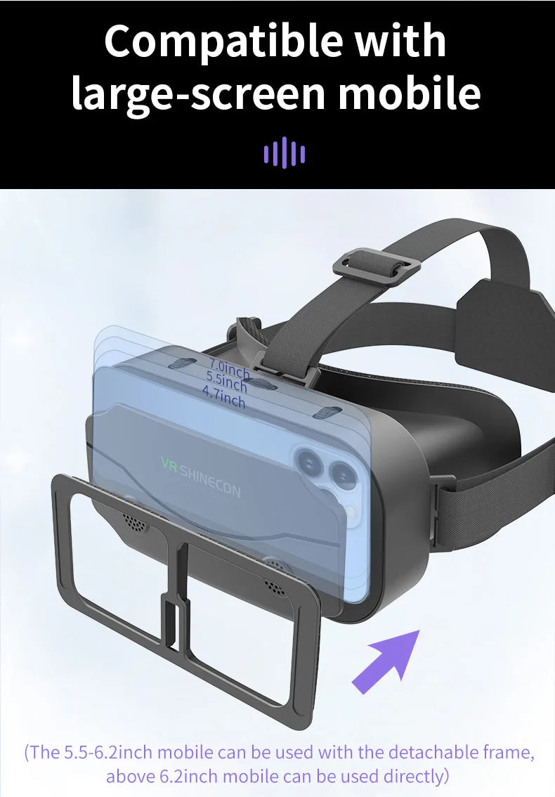 3D Virtual Reality VR Glasses Headset Devices Helmet Lenses Goggles Smart For Smartphones Phone Cell Mobile Game Viar Viewer Set