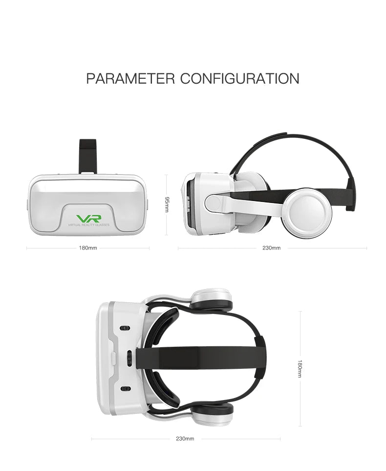 3D Virtual Reality VR Glasses Headset Devices Helmet Lenses Goggles Smart For Smartphones Phone Cell Mobile Game Viar Viewer Set