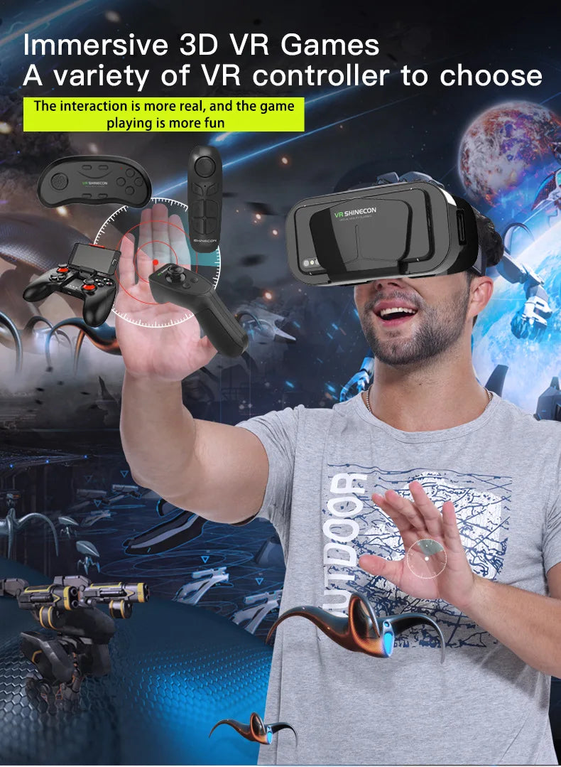 3D Virtual Reality VR Glasses Headset Devices Helmet Lenses Goggles Smart For Smartphones Phone Cell Mobile Game Viar Viewer Set