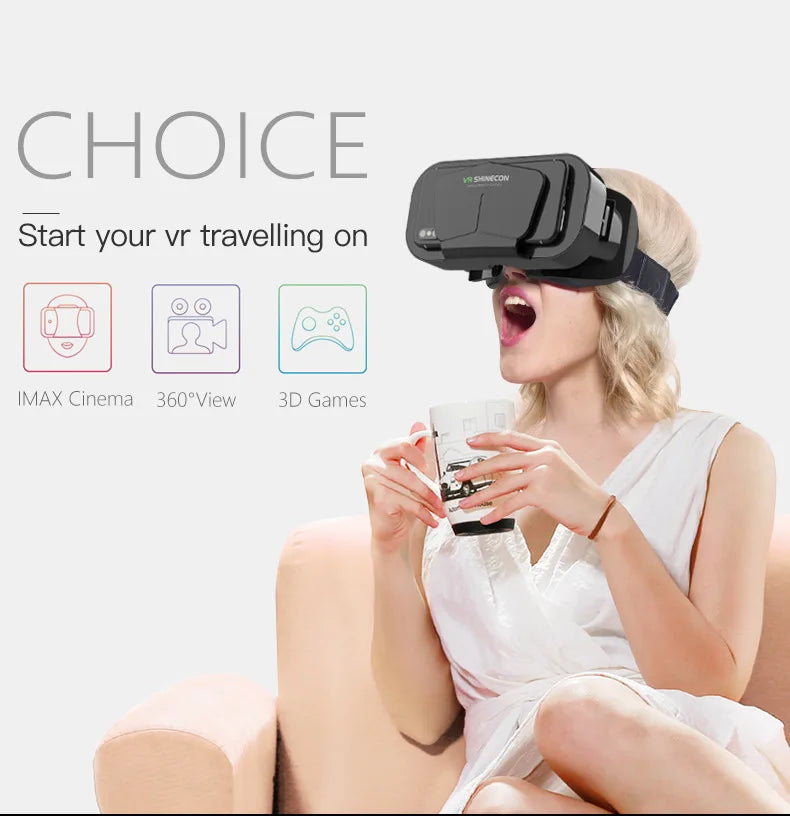 3D Virtual Reality VR Glasses Headset Devices Helmet Lenses Goggles Smart For Smartphones Phone Cell Mobile Game Viar Viewer Set