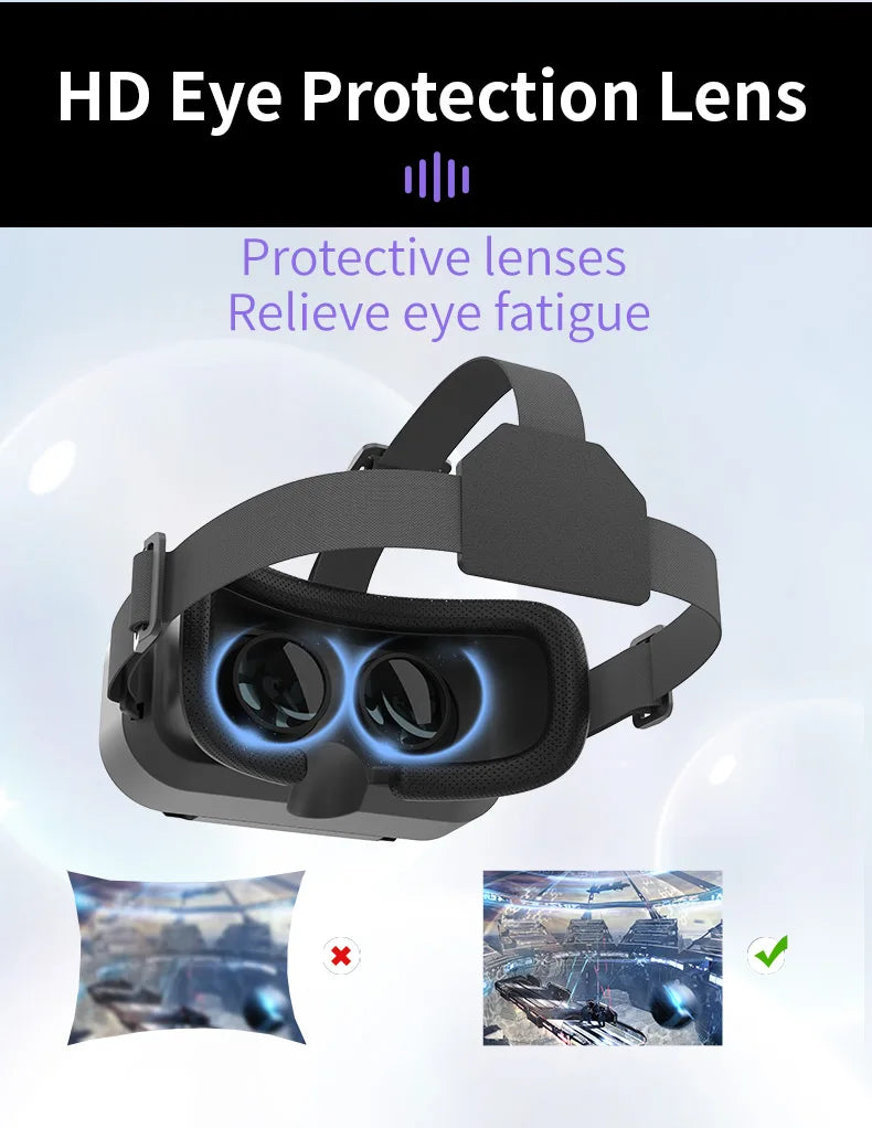 3D Virtual Reality VR Glasses Headset Devices Helmet Lenses Goggles Smart For Smartphones Phone Cell Mobile Game Viar Viewer Set