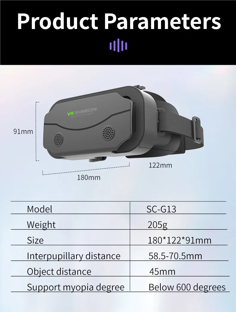 3D Virtual Reality VR Glasses Headset Devices Helmet Lenses Goggles Smart For Smartphones Phone Cell Mobile Game Viar Viewer Set