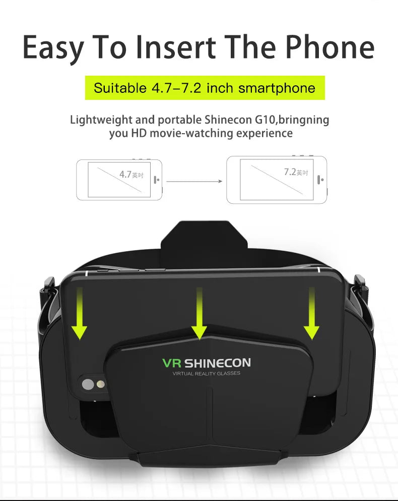 3D Virtual Reality VR Glasses Headset Devices Helmet Lenses Goggles Smart For Smartphones Phone Cell Mobile Game Viar Viewer Set