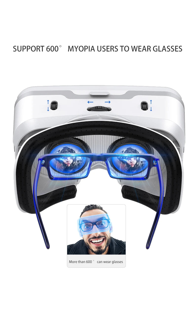 3D Virtual Reality VR Glasses Headset Devices Helmet Lenses Goggles Smart For Smartphones Phone Cell Mobile Game Viar Viewer Set