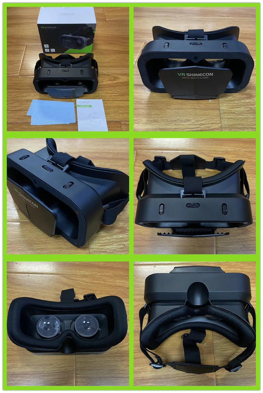 3D Virtual Reality VR Glasses Headset Devices Helmet Lenses Goggles Smart For Smartphones Phone Cell Mobile Game Viar Viewer Set
