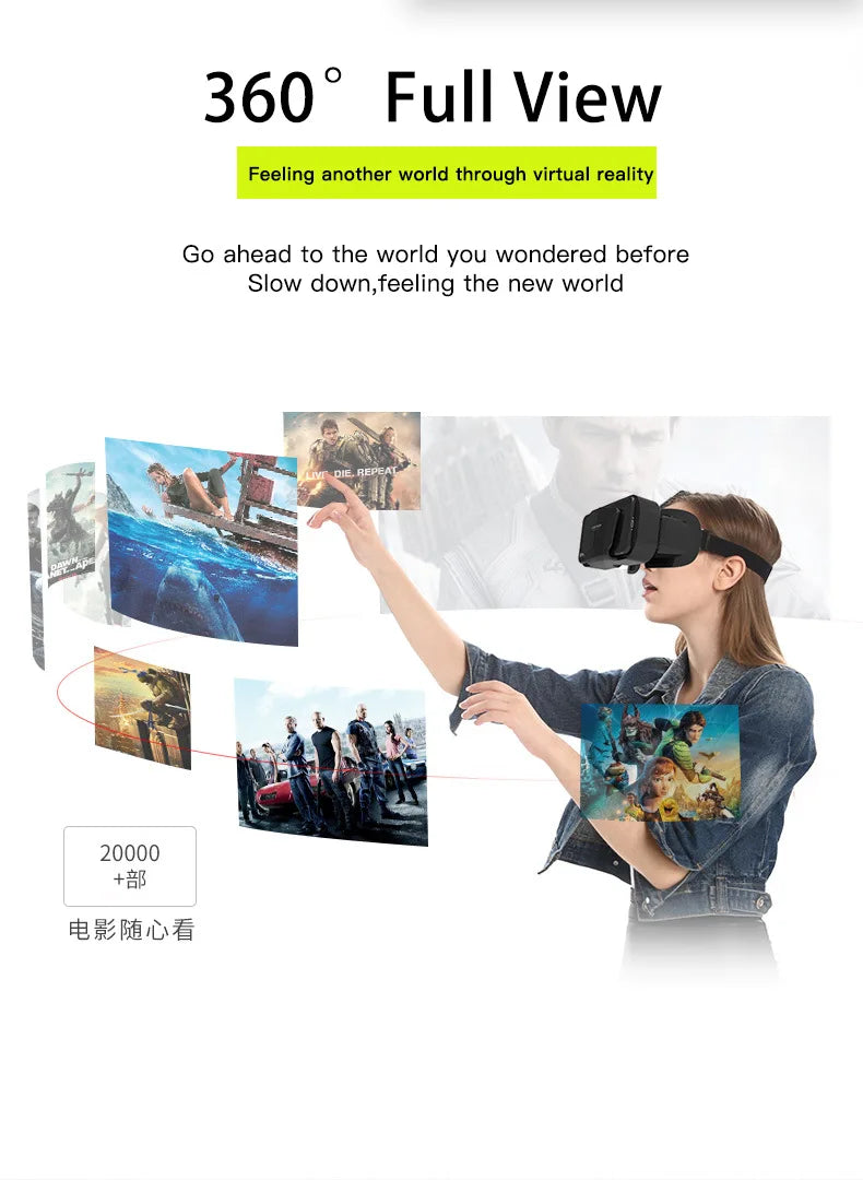 3D Virtual Reality VR Glasses Headset Devices Helmet Lenses Goggles Smart For Smartphones Phone Cell Mobile Game Viar Viewer Set