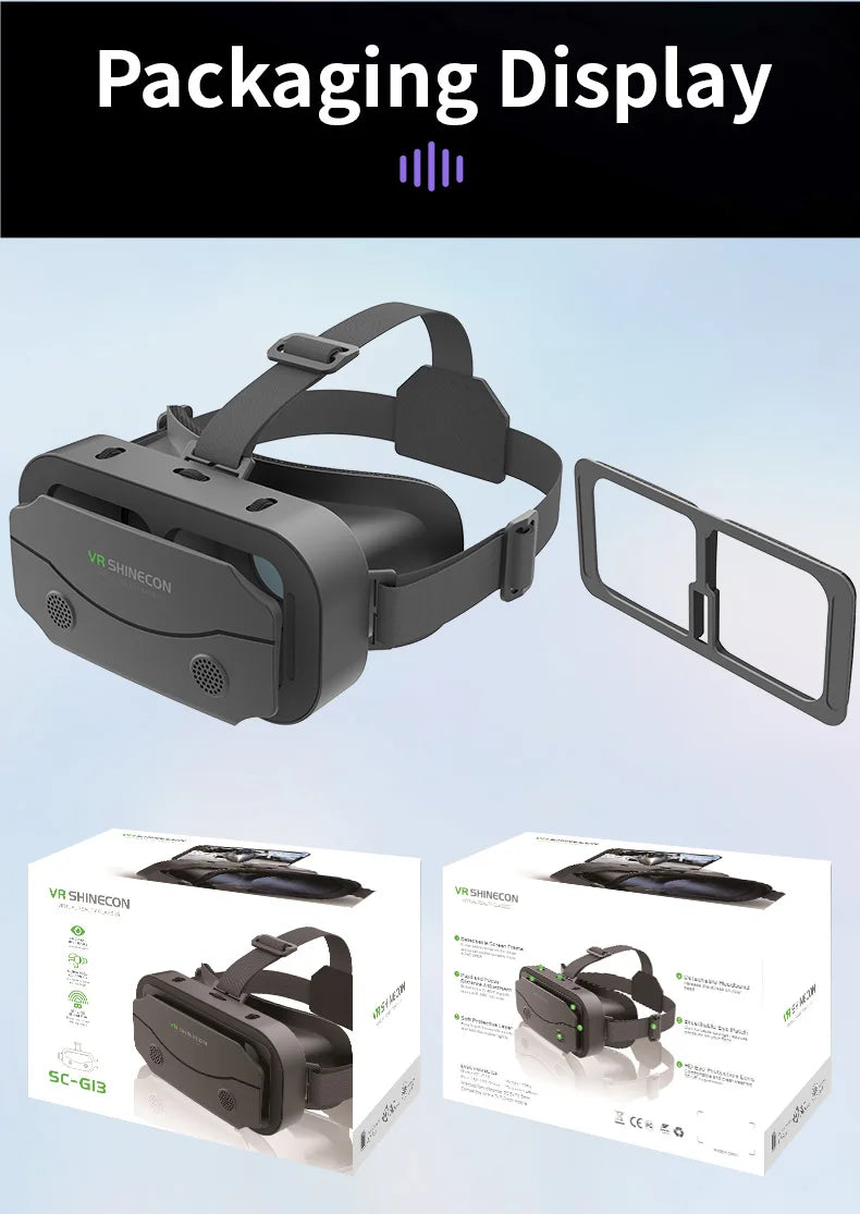 3D Virtual Reality VR Glasses Headset Devices Helmet Lenses Goggles Smart For Smartphones Phone Cell Mobile Game Viar Viewer Set