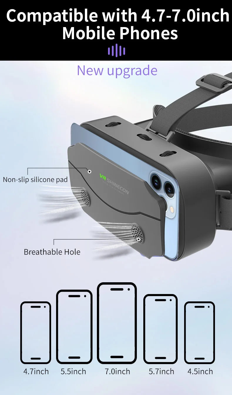 3D Virtual Reality VR Glasses Headset Devices Helmet Lenses Goggles Smart For Smartphones Phone Cell Mobile Game Viar Viewer Set