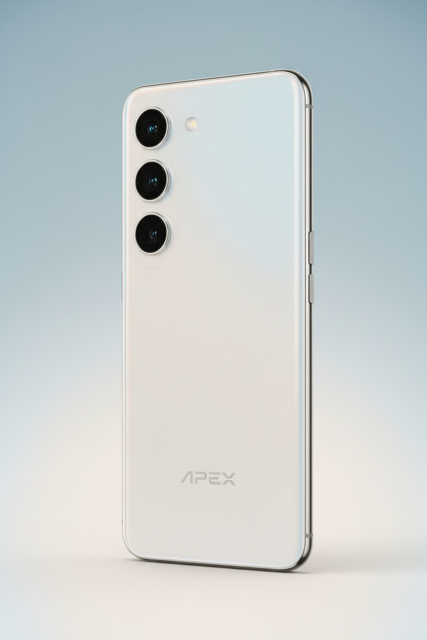 Edge-to-Edge Flagship Smartphone - Rear View Glacier White