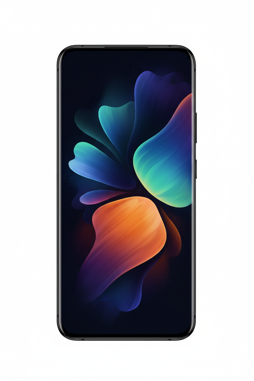 Edge-to-Edge Flagship Smartphone - Front View Midnight Black
