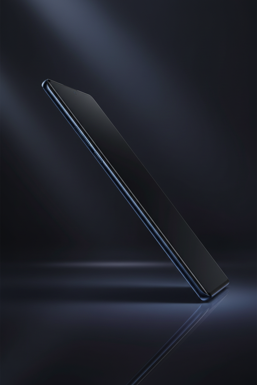 Edge-to-Edge Flagship Smartphone - Side Profile Cosmic Blue